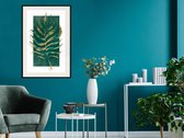 Artgeist - Schilderij - Gilded Palm Leaf - Multicolor - 30 X 45 Cm