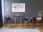 Artgeist - Schilderij - Flamingos Breaking Into A Flight - Multicolor - 60 X 40 Cm