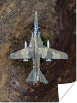 Avion de chasse aux couleurs camouflage d'en haut 90x120 cm
