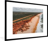 Fotolijst incl. Poster - De kustlijn van Australië - 80x60 cm - Posterlijst