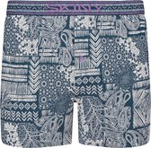 SKINY casual selection mosaic blauw - L