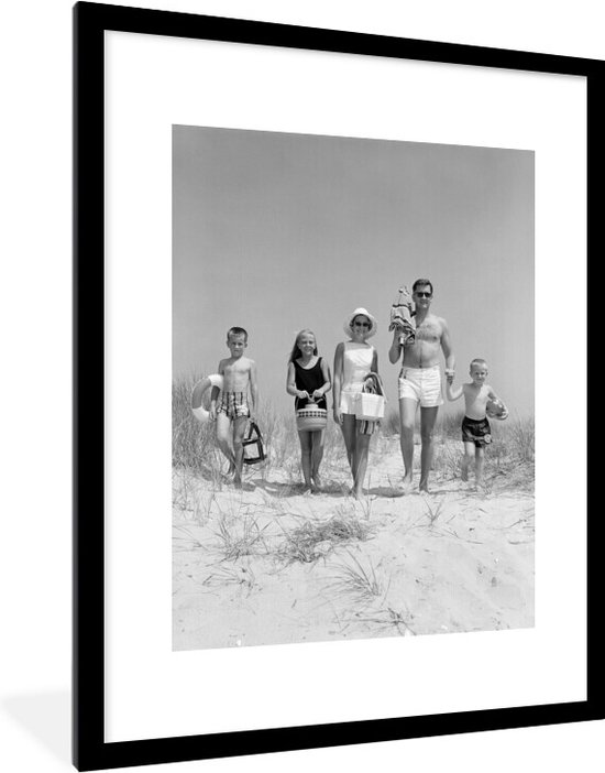 Photo en cadre Famille Vintage en vacances en cadre photo noir