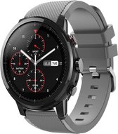 Siliconen Smartwatch bandje - Geschikt voor  Xiaomi Amazfit Stratos silicone band - grijs - Horlogeband / Polsband / Armband