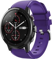 Siliconen Smartwatch bandje - Geschikt voor  Xiaomi Amazfit Stratos silicone band - paars - Horlogeband / Polsband / Armband