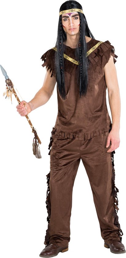 dressforfun - herenkostuum indiaan Cherokee XXL - verkleedkleding kostuum halloween verkleden feestkleding carnavalskleding carnaval feestkledij partykleding - 300655