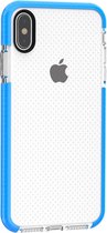 Apple iPhone XS Max Hoesje - Mobigear - Full Bumper Serie - Hard Kunststof Backcover - Transparant / Blauw - Hoesje Geschikt Voor Apple iPhone XS Max