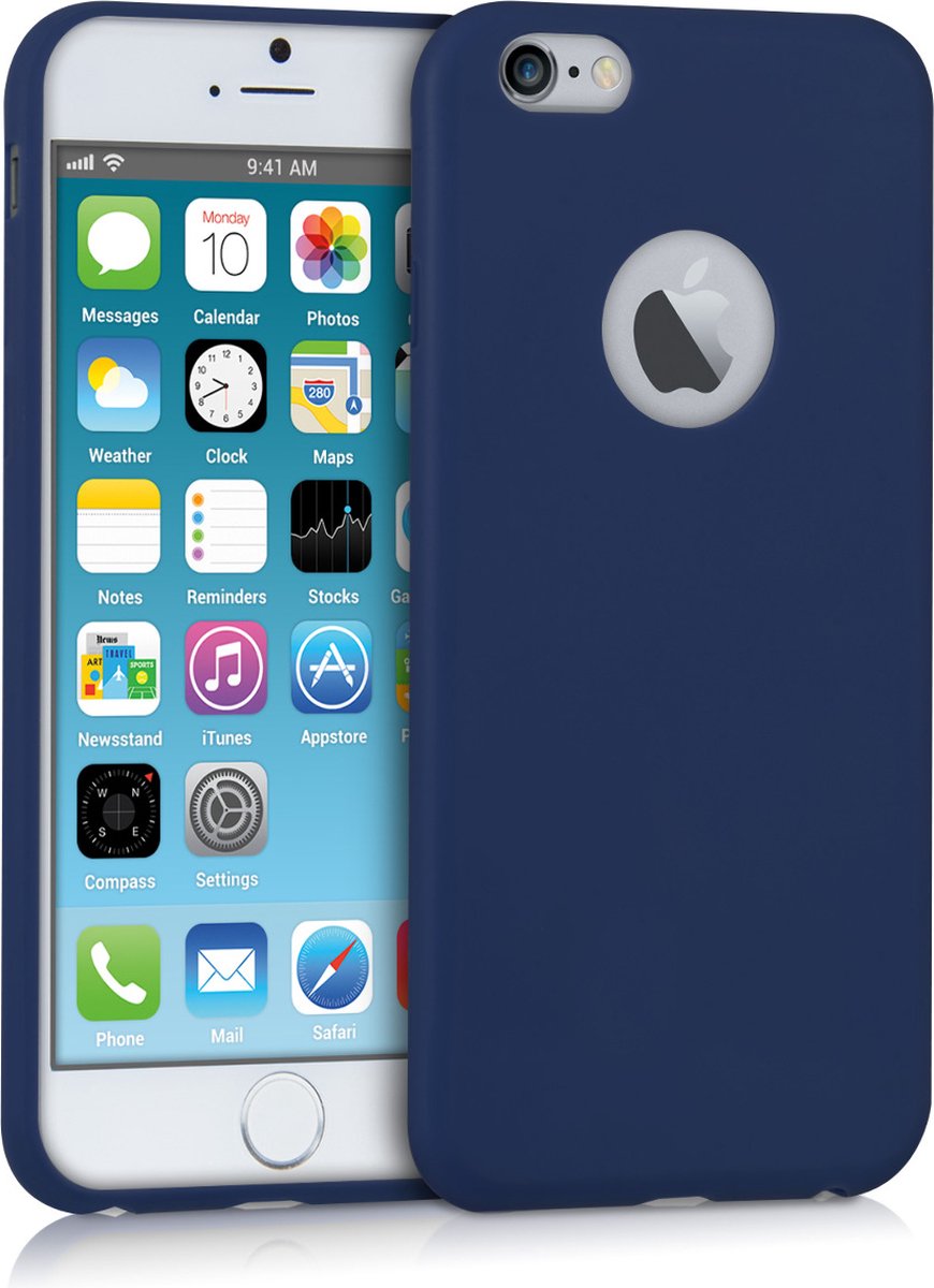 kwmobile telefoonhoesje geschikt voor Apple iPhone 6 / 6S - Hoesje voor smartphone - Back cover in mat donkerblauw