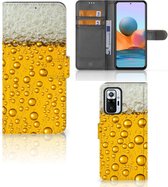 Telefoonhoesje Xiaomi Redmi Note 10 Pro Flip Cover Valentijn Cadeautje hem Bier