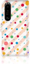 GSM Hoesje Sony Xperia 1 III Flip Cover Dots