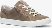 Hush Puppies leren dames croco sneakers - Bruin - Maat 39 - Echt leer - Uitneembare zool