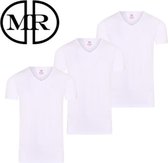 Mario Russo T-shirt heren basic 3-pack - Wit - XL - Lycra - Katoen - V-hals