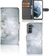 Flip case Geschikt voor Samsung Galaxy S21 FE Smartphone Hoesje Painting Grey