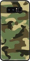 - ADEL Siliconen Back Cover Softcase Hoesje Geschikt voor Samsung Galaxy Note 8 - Camouflage