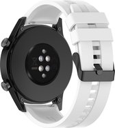 Case2go - Bandje geschikt voor de Huawei Watch GT/GT2/GT2e/ Watch 2 Pro en Honor Watch Magic - Sport Bandje compatibel met Huawei Smartwatch - 46 MM - Wit