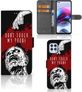 GSM Hoesje Motorola Moto G100 Book Case met Pasjeshouder Zombie Blood