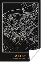 Poster Carte - Zeist - Or - Zwart - 120x180 cm XXL