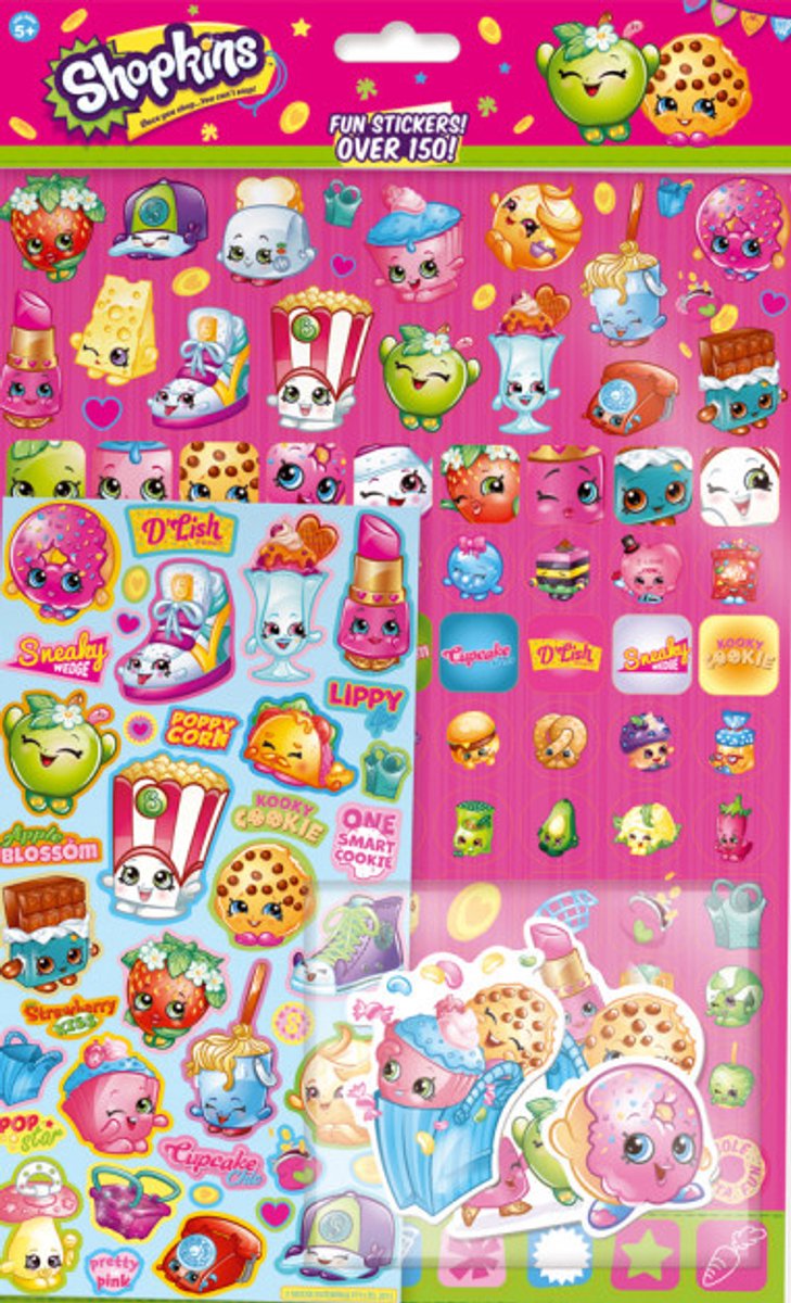 Funny Products Stickers Shopkins Junior Roze/groen 150+ Stuks