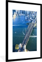 Fotolijst incl. Poster - Uitzicht over de Sydney Harbour Bridge in Australië - 80x120 cm - Posterlijst