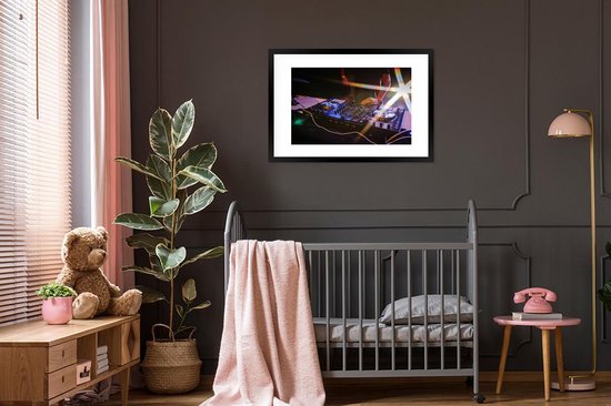 Fotolijst incl. Poster - Mengpaneel met een fel licht op de achtergrond - 90x60 cm - Posterlijst