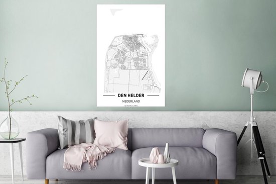 Affiche Plan de la ville Den Helder - 80x120 cm