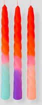 Twisted gedraaide kaarsen - Set van 3 - Pink Stories - Ice cream orange