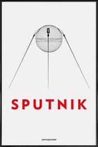 JUNIQE - Poster in kunststof lijst Sputnik 2 -40x60 /Wit