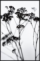 JUNIQE - Poster met kunststof lijst Silhouettes 4 -13x18 /Grijs & Wit