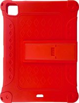 Mobigear Tri-Fold Siliconen Bookcase voor de iPad Pro 12.9 (2021) - Rood