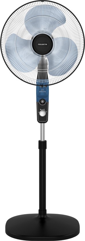 Rowenta Essential+ staande ventilator met anti-muggenmiddel, 3 snelheden, oscillatie, verstelbaar, 55m³/min