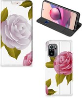 Telefoon Hoesje Cadeau voor haar Xiaomi Redmi Note 10S | 10 4G | Poco M5s Wallet Flip Case Roses