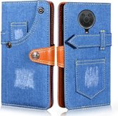 Voor Nokia G20 Denim Horizontale Flip Lederen Case met Houder & Kaartsleuf & Portemonnee (Donkerblauw)