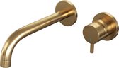 Brauer Gold Edition inbouw wastafelkraan - hendel 5 - geborsteld goud PVD