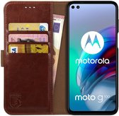 Rosso Element Motorola Moto G100 Hoesje Book Cover Bruin