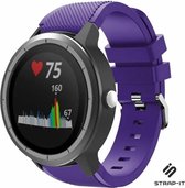 Siliconen Smartwatch bandje - Geschikt voor  Garmin Vivoactive 3 siliconen bandje - paars - Strap-it Horlogeband / Polsband / Armband