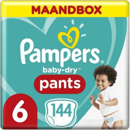 Pampers Baby Dry Nappy Pants Maat 6 - 144 Maandbox bol.com