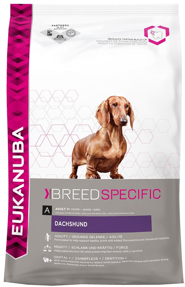 3x Eukanuba Dog Adult Dachshund – Teckel 2,5 kg