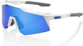 100% Speedcraft XS (extra small) Matte White/ Blue Multilayer Mirror Lens + Clear Lens - 61005-250-01