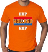 Grote maten oranje t-shirt hup Holland hup Holland / Nederland supporter EK/ WK voor heren XXXXL
