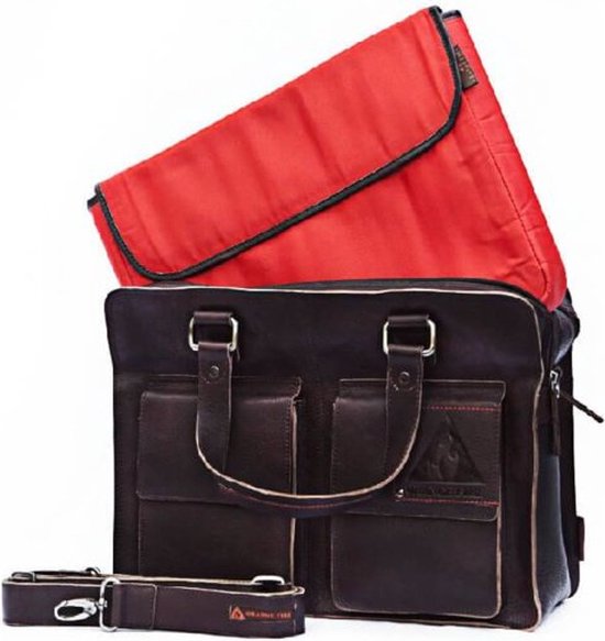 Sac Business Orange Fire en Cuir Marron OF 160 Marron, Marron