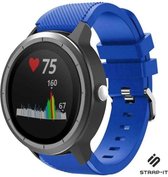 Siliconen Smartwatch bandje - Geschikt voor  Garmin Vivoactive 3 siliconen bandje - blauw - Strap-it Horlogeband / Polsband / Armband