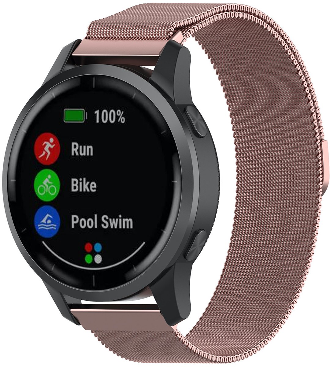 Garmin Vivoactive / Vivomove milanese band - rose rood