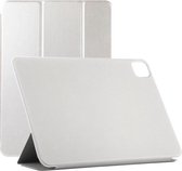 Voor iPad Pro 12,9 inch (2020) Horizontale flip Ultradunne dubbelzijdige clip Niet-gesp Magnetische PU-lederen tas met drievoudige houder en slaap- / wekfunctie (grijs)