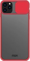 Voor iPhone 11 MOFI Xing Dun-serie Doorschijnend Frosted PC + TPU Privacy Antireflectie Schokbestendig All-inclusive beschermhoes (rood)