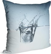 IJs in water - Foto op Sierkussen - 60 x 60 cm
