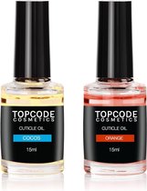 TOPCODE Cosmetics - 2x Nagelriemolie - sinaasappel - cocos - 15ml - Cuticle oil