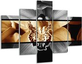 Peinture sur verre d'orchidée | Sépia, Marron | 100x70cm 5Liège | Tirage photo sur verre |  F001980