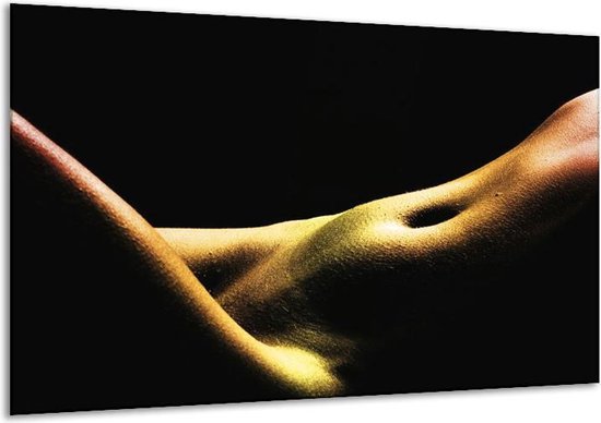 Peinture sur toile corps | Noir, vert, or | 120x70cm 1Hatch