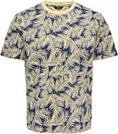 Only & Sons T-shirt Onspercival Life Reg Ss Aop Tee 22020588 Pale Banana Mannen Maat - XL