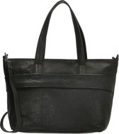 Genicci Leren Shopper Cockatoo Zwart
