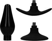 Interchangeable Butt Plug Set - Pointed Large - Black - Butt Plugs & Anal Dildos - Kits